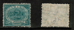 SAN MARINO   Scott # 1* MINT HINGED (CONDITION AS PER SCAN) (Stamp Scan # 858-9) - Unused Stamps
