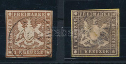 O 1857 Mi 6a + 6b Heinrich BPP Vizsgálójellel (Mi EUR 260,-) (az Egyik Ablakos / Thin Paper) - Sonstige & Ohne Zuordnung