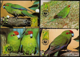 1987 WWF: Papagáj Sor Mi 421-424 4 Db CM-en - Andere & Zonder Classificatie