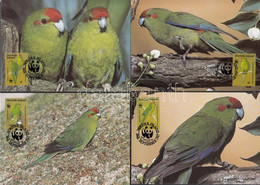 1987 WWF Papagáj Sor Mi 421-424 4 CM - Andere & Zonder Classificatie
