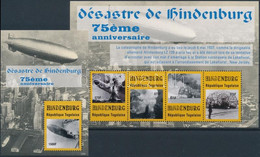 ** 2012 A Hindenburg Léghajó Katasztrófájának 75. évfordulója Kisív Mi 4665-4668 + Blokk Mi 752 - Autres & Non Classés