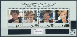 ** 2012 Lady Diana Emlékére, Vilmos Herceg és Kate Middleton Első Házassági évfordulója Felülnyomott Blokk Mi 45 - Sonstige & Ohne Zuordnung