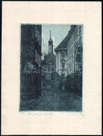 Robert Aust (1900-?): Bécsi Részlet. Színes Rézkarc, Papír, Jelzett, 21x15 Cm - Otros & Sin Clasificación