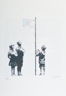 Banksy: Very Little Helps. Ofszet Litográfia, Papír, Jelzett A Nyomaton, Szárazpecséttel Számozott: 10/60. Lapméret:50x3 - Other & Unclassified