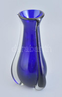 Cseh Retró üveg Váza, Hibátlan, M: 26,5 Cm - Vidrio & Cristal