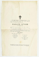 1905 Arad, Kugler István Kir. ítélőtáblai Bíró Gyászjelentése Textilre Nyomtatva - Ohne Zuordnung
