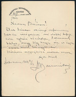 1912 Baltazár Dezső Református Püspök Saját Kézzel írt Levele - Ohne Zuordnung