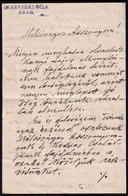 1923 Arad, Dr. Barabás Béla (1855-1934) Jogász, Arad Vármegye Volt Főispánjának Saját Kezűleg írt Levele, özv. Kanyó Laj - Ohne Zuordnung