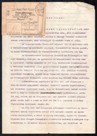 1932 Gyöngyössolymos, Oláh Andor Gépelt Levele Károlyi Gyula Miniszterelnökhöz, Benne "községi (városi) Háztartási Terhe - Ohne Zuordnung