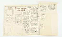 Cca 1940 Származási űrlap / Leszármazási Táblázat, Banke Antal Jogász Családfája, Kitöltve (részben Utólag Bejegyzett Ad - Ohne Zuordnung