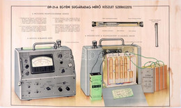 Cca 1950 DP-21 Egyéni Sugáradag Mérő Készlet Szerkezete, Propaganda Plakát, Foltos, Gyűrődésnyomokkal, 56x95 Cm - Andere & Zonder Classificatie