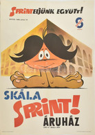 1986 Skála Sprint! Áruház, Bp., Offset-ny., Reklám Plakát, Hajtott, 83x58 Cm - Andere & Zonder Classificatie