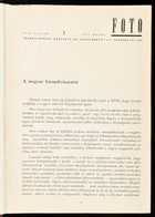 Foto Folyóirat IV. évf. 1-8. Sz., 1957. Május - December (teljes évfolyam) + I. Nemzetközi Művészi Fotókiállítás Budapes - Non Classés
