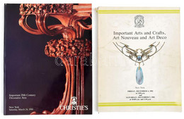 1981-1990 Christie's Aukciós Katalógusok, 2 Db. Benne Izgalmas, Art-deco és Szecessziós Művészeti Anyaggal. Kiadói Papír - Unclassified