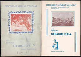 2 Db Régi BÁV Művészeti Képaukció Katalógus: 6. (1962) és 8. (1963). Kiadói Papírkötés, Kissé Foltos Borítóval. - Non Classés