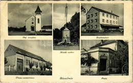T2/T3 1943 Bácsalmás, Református Templom, Hősök Szobra, Országzászló, Gazdamalom, Thuna Szanatórium, Posta. Nánay Aurél  - Non Classés