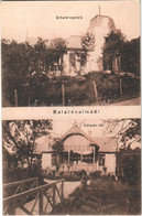 T2 1922 Balatonalmádi, Erhard Nyaraló, Kálmán Lak, Villa. Bakos Kálmán Kiadása + "TAPOLCZA-BUDAPEST 393." Mozgóposta - Sin Clasificación