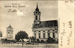 T3 1904 Békéscsaba, Kossuth Tér, Templom. Corvina Könyvkereskedés Kiadása (felületi Sérülés / Surface Damage) - Unclassified