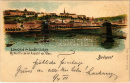 T2/T3 1901 Budapest, Lánchíd és Budai Látkép. Gustav Ertel Litho - Zonder Classificatie