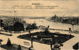 T2/T3 1914 Budapest I. Kilátás A Királyi Várkertből (ragasztónyomok / Gluemarks) - Unclassified