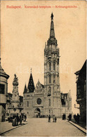 T2/T3 1911 Budapest I. Koronázótemplom (Mátyás Templom), Szentháromság Szobor (EK) - Ohne Zuordnung