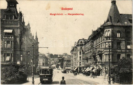 T2/T3 1909 Budapest II. Margit Körút, Villamosok, Margit Park Kávéház, Háttérben A Rózsadomb - Ohne Zuordnung