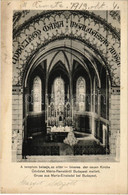 T2/T3 1913 Budapest II. Máriaremete, A Templom Belseje, Az Oltár (fl) - Ohne Zuordnung