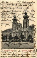 * T3/T4 1909 Győr, Benedek-rend épülete. Berecz Viktor Kiadása (ázott / Wet Damage) - Unclassified