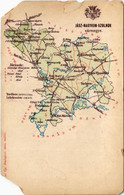 ** T4 Jász-Nagykun-Szolnok Vármegye Térképe. Kiadja Károlyi Gy. / Map Of Jász-Nagykun-Szolnok County (b) - Sin Clasificación