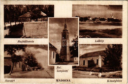T2/T3 Madocsa, Hajóállomás, Református Templom, Községháza, Hangya üzlete és Saját Kiadása - Sin Clasificación