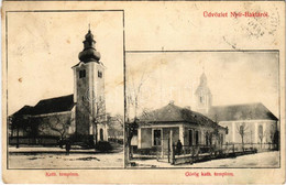 T2 1908 Nyírbakta, Baktalórántháza; Katolikus és Görög Katolikus Templom. Grosz Jenő Kiadása - Sin Clasificación