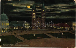 T3 1912 Nyíregyháza, Római Katolikus Templom Este (szakadás / Tear) - Unclassified