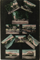 T2/T3 1912 Nyíregyháza, Sóstógyógyfürdő; Vasútállomás, Megállóhelyek, Taligás, Osztrák-magyar Bank és Szabolcsi Agrár Ta - Unclassified