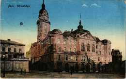 T2/T3 1917 Pécs, Városháza, Paunz Adolf üzlete (EK) - Unclassified