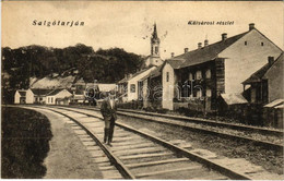 T2/T3 1923 Salgótarján, Külvárosi Részlet Vasúti Sínnel. Újlaki Ignácz Kiadása - Unclassified