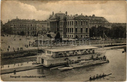 * T2/T3 1915 Szeged, Csónakázó Egylet, Evezősök. Juhász István Kiadása (EK) - Non Classés
