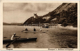 * T2/T3 1922 Visegrád, Dunapart A Salamon Toronnyal, Evezős Csónak (EK) - Ohne Zuordnung