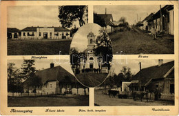 * T2/T3 1941 Aknasugatag, Ocna Sugatag; állami Iskola, Vasútállomás, Fő Utca, Községháza, Római Katolikus Templom / Scho - Sin Clasificación