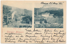 T2/T3 1904 Anina, Stájerlakanina, Steierdorf; Frigyes és Ronna Akna, Bánya. Hollschütz F. Kiadása / Mine (EK) - Unclassified