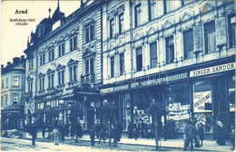 T2/T3 1907 Arad, Andrássy Tér, Központi Szálló, Hilyer Mihály, Kerpel Izsó Könyv és Papírkereskedés, Singer Sándor, Kint - Ohne Zuordnung
