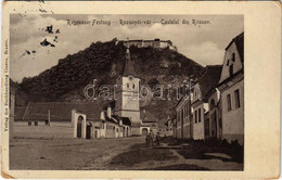 T3 1916 Barcarozsnyó, Rozsnyó, Rosenau, Rasnov; Rosenauer Festung / Rozsnyói Vár / Castelul Din Rasnov / Castle, Street  - Ohne Zuordnung