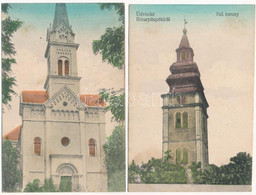 * Biharpüspöki, Bischof Bihar, Episcopia Bihor; - 2 Db RÉGI Város Képeslap: Templomok / 2 Pre-1945 Town-view Postcards:  - Ohne Zuordnung