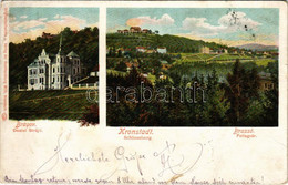 T2/T3 1905 Brassó, Kronstadt, Brasov; Dealul Strajii / Fellegvár, Villa / Schlossberg / Villa (EK) - Ohne Zuordnung