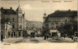 T2/T3 1906 Brassó, Kronstadt, Brasov; Kolostor Utca, útépítés / Klostergasse / Strada Camií / Street, Construction (EK) - Ohne Zuordnung