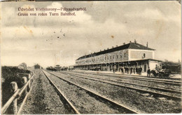 T2/T3 1910 Vöröstorony, Verestorony, Porcsesd, Porcesti, Turnu Rosu; Bahnhof Roten Turm / Vasútállomás / Railway Station - Sin Clasificación
