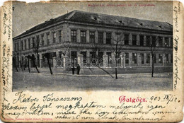 * T4 1903 Galgóc, Hlohovec; Magyar állami Polgári Fiú és Leány Iskola. Szold Jakab Kiadása / School (Rb) - Unclassified