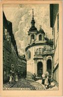 ** T2 Praha, Prag; Die Jesuitenkirche. Original Federzeichnung / Church S: Ulf Seidl - Non Classificati
