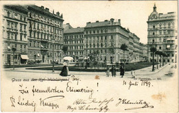 T2/T3 1899 (Vorläufer) Praha, Prag; Gruss Aus Den Kgl. Weinbergen! / Square (fl) - Unclassified