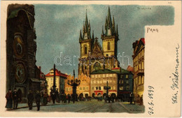 * T1/T2 Praha, Prag; Teinkirche / Church. Litho S: H. Strose - Sin Clasificación