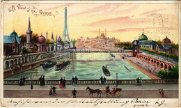 T2/T3 1900 Paris, Exposition, View Of The Quays. Litho (EK) - Zonder Classificatie